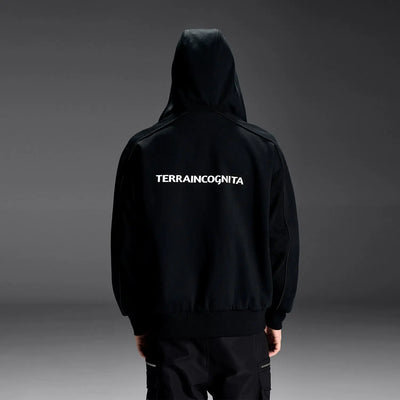 Contrast Blades Half-Zipped Hoodie Korean Street Fashion Hoodie By Terra Incognita Shop Online at OH Vault