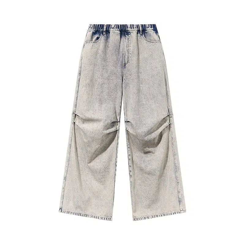 Gartered Washed and Faded Jeans Korean Street Fashion Jeans By Moditec Shop Online at OH Vault