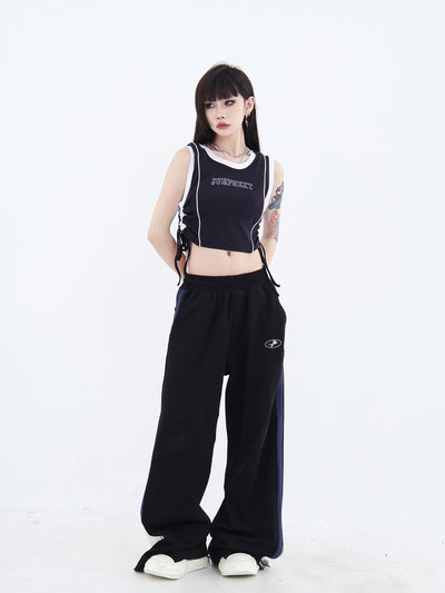 Side Ruched Cropped Tank Top Korean Street Fashion Tank Top By Jump Next Shop Online at OH Vault