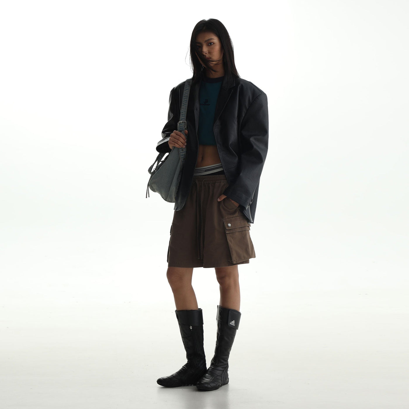 Tie Waist Double Pocket Cargo Shorts Korean Street Fashion Shorts By Mason Prince Shop Online at OH Vault