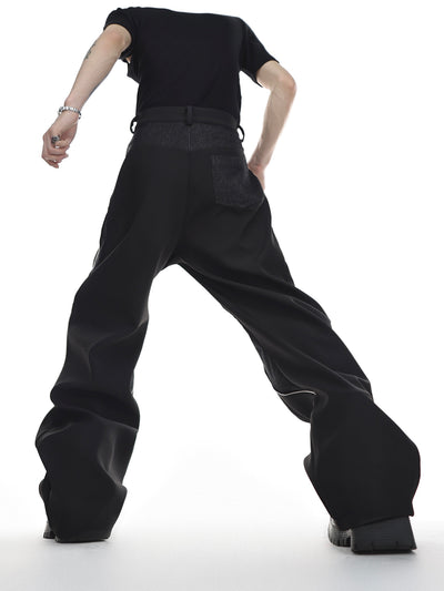 Argue Culture Irregular Metal Zip Stitched Trousers Korean Street Fashion Pants By Argue Culture Shop Online at OH Vault