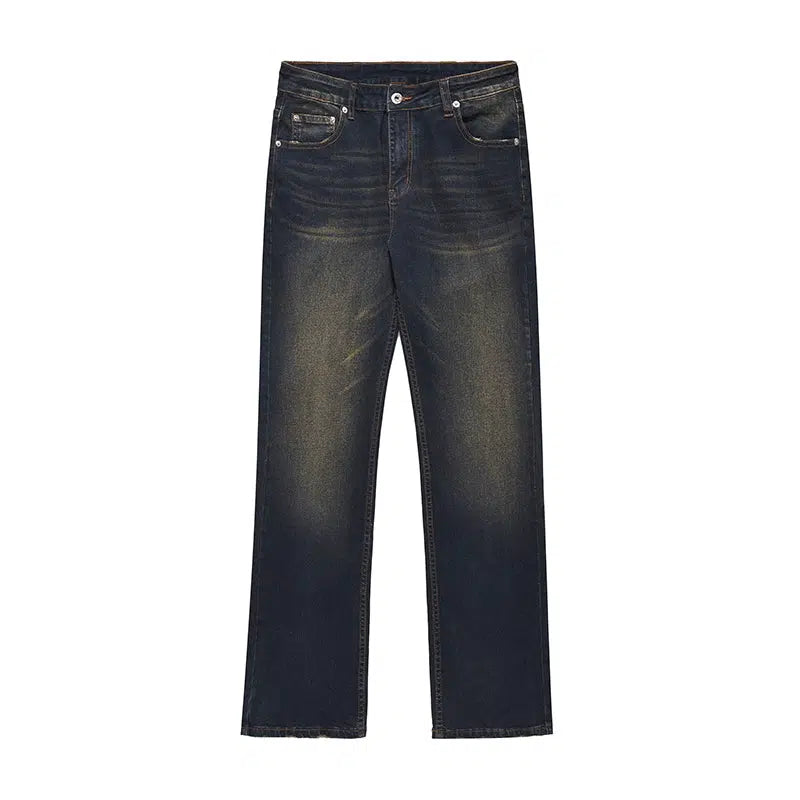 Regular Straight Leg Bootcut Jeans Korean Street Fashion Jeans By A PUEE Shop Online at OH Vault