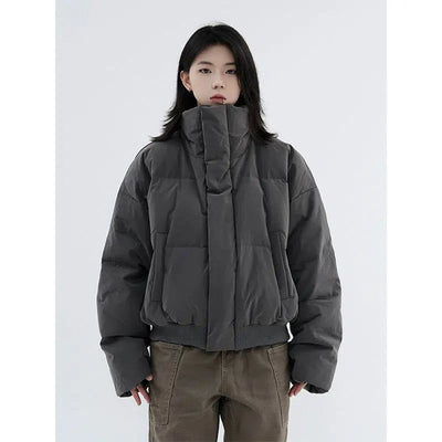 Wide Stand Collar Down Jacket Korean Street Fashion Jacket By Made Extreme Shop Online at OH Vault