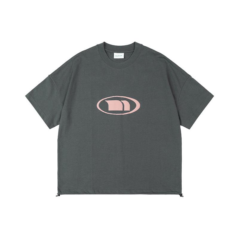 Drawstring Embossed Foam Logo T-Shirt Korean Street Fashion T-Shirt By NGO Army Shop Online at OH Vault