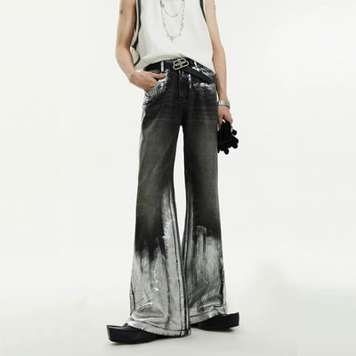 Heavy Two-Toned Jeans Korean Street Fashion Jeans By Slim Black Shop Online at OH Vault