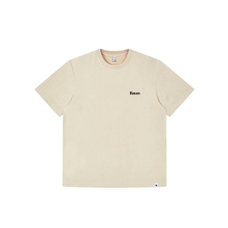 Basic Logo Embroidered T-Shirt Korean Street Fashion T-Shirt By Kreate Shop Online at OH Vault