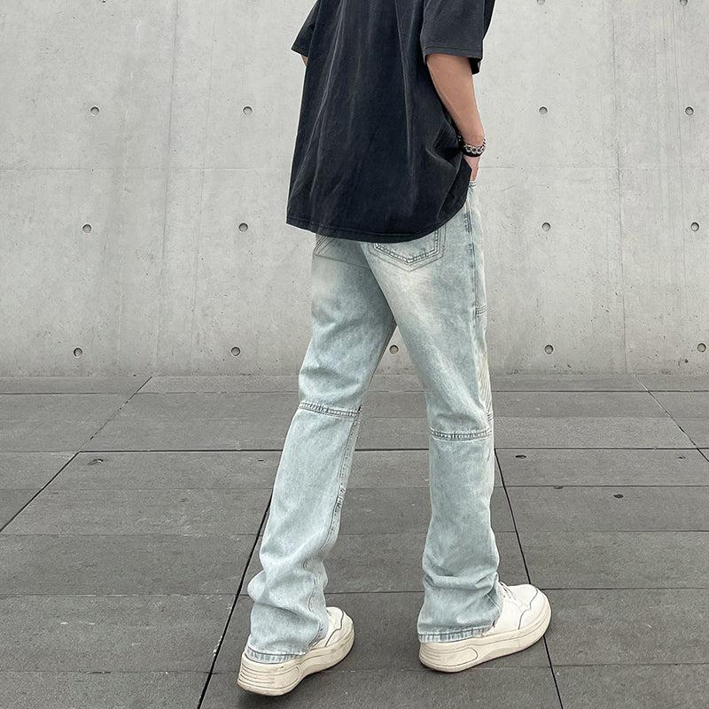Washed Distressed Stitched Jeans Korean Street Fashion Jeans By A PUEE Shop Online at OH Vault