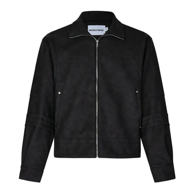 Hazy Lapel Moto Faux Leather Jacket Korean Street Fashion Jacket By Made Extreme Shop Online at OH Vault