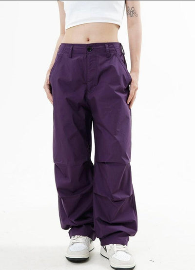 Made Extreme Solid Slant Pocket Wide Leg Pants Korean Street Fashion Pants By Made Extreme Shop Online at OH Vault