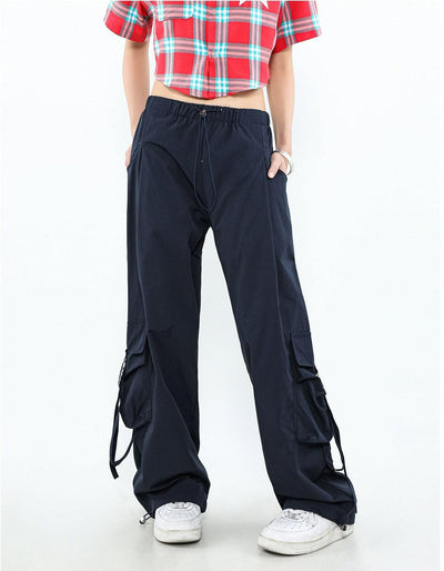 Mr Nearly Buckle Strap Pocket Cargo Pants Korean Street Fashion Pants By Mr Nearly Shop Online at OH Vault