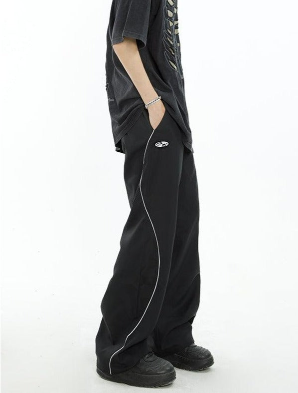 MaxDstr Drawstring Side Seam Sports Pants Korean Street Fashion Pants By MaxDstr Shop Online at OH Vault