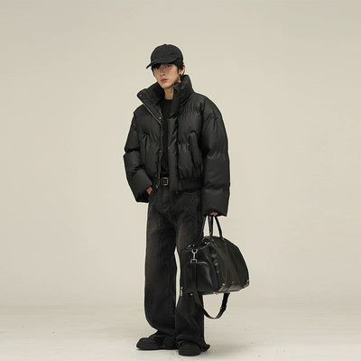 Hidden Zip Puffer Jacket Korean Street Fashion Jacket By 77Flight Shop Online at OH Vault