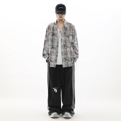 Casual Plaid Long Sleeve Shirt Korean Street Fashion Shirt By Mr Nearly Shop Online at OH Vault