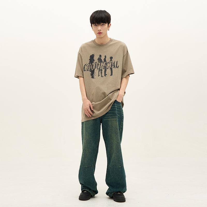 77Flight Cat Whisker Tie Dyed Jeans Korean Street Fashion Jeans By 77Flight Shop Online at OH Vault