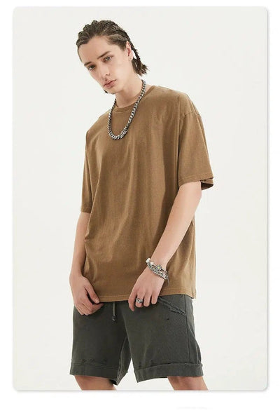 Boxy Neutrals T-Shirt Korean Street Fashion T-Shirt By Thrived Basics Shop Online at OH Vault