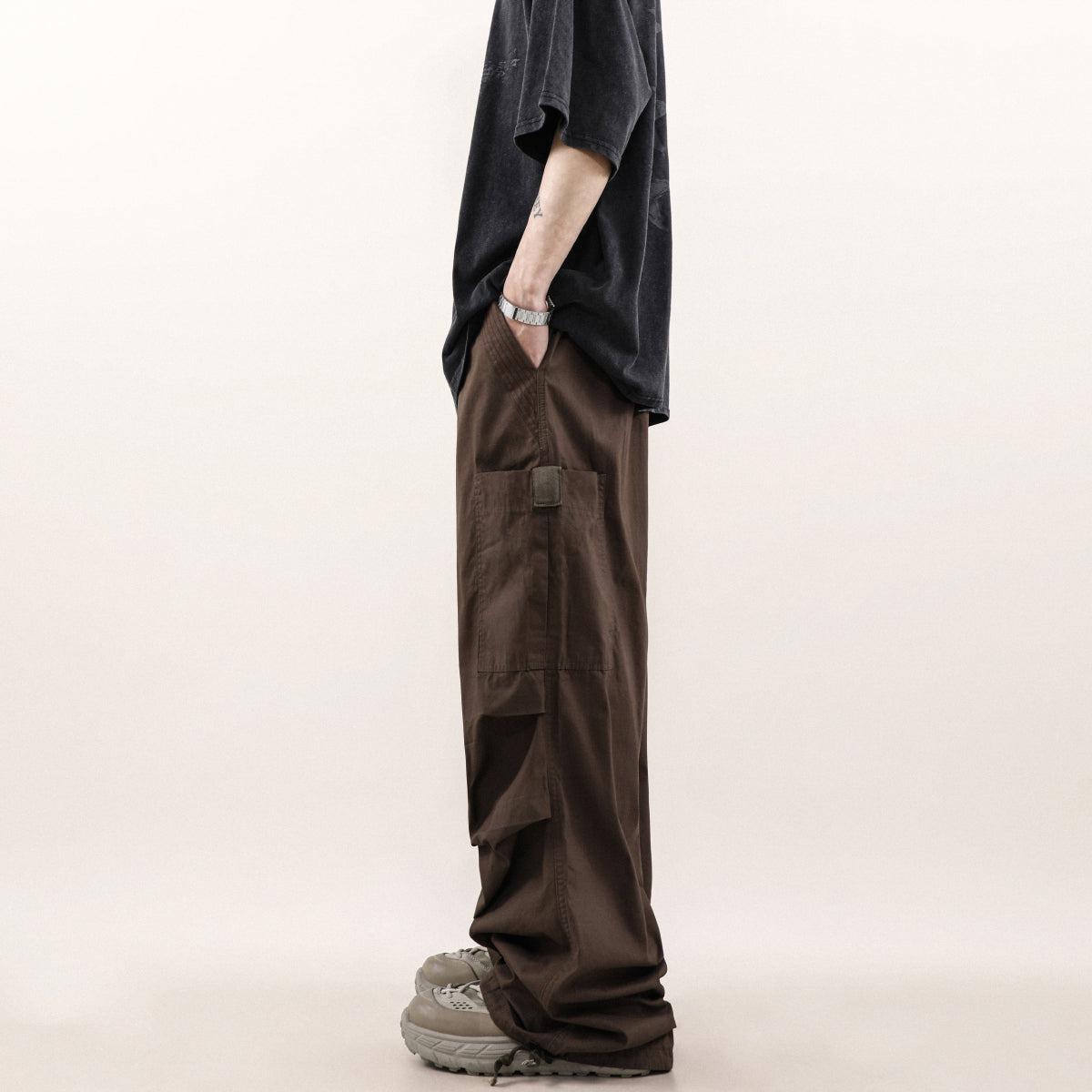 Drawstring Folds Wide Cut Pants Korean Street Fashion Pants By Mr Nearly Shop Online at OH Vault