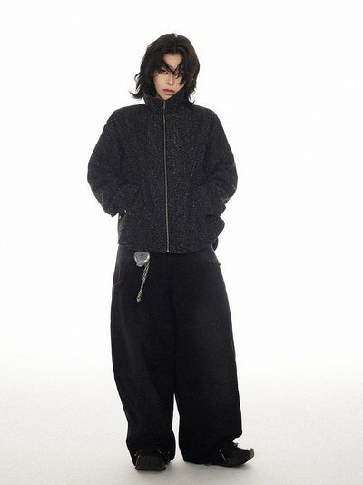Fleece Lined Funnel Neck Jacket Korean Street Fashion Jacket By Cro World Shop Online at OH Vault