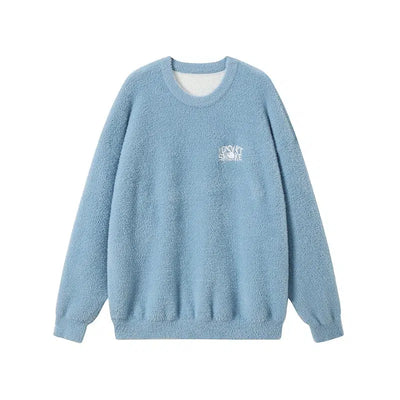 Donsmoke Logo Fuzzy Comfty Fit Sweater Korean Street Fashion Sweater By Donsmoke Shop Online at OH Vault
