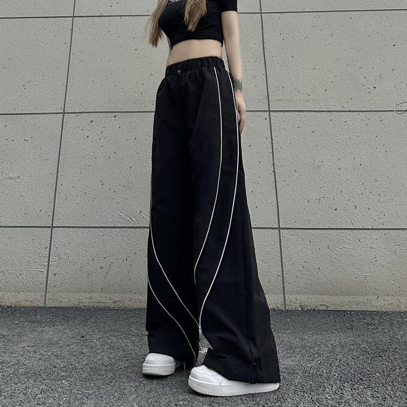 Made Extreme Striped Contrast Sports Pants Korean Street Fashion Pants By Made Extreme Shop Online at OH Vault