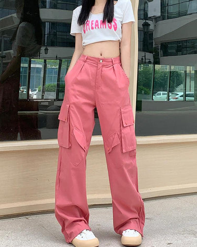 Made Extreme Multi Pocket Zip Slit Cargo Pants Korean Street Fashion Pants By Made Extreme Shop Online at OH Vault