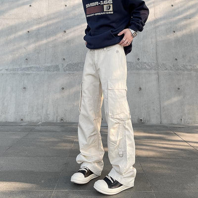 Casual Seam Detail Cargo Pants Korean Street Fashion Pants By A PUEE Shop Online at OH Vault
