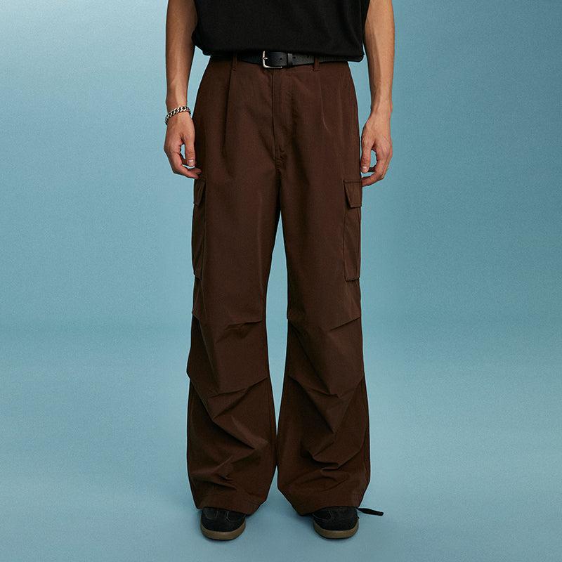 Loose Pleated Cargo Pants Korean Street Fashion Pants By Super Tofu Shop Online at OH Vault