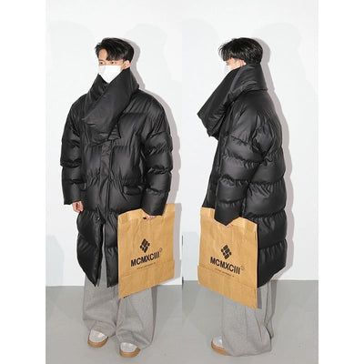 Sleek Puffer Long Coat Korean Street Fashion Long Coat By Poikilotherm Shop Online at OH Vault