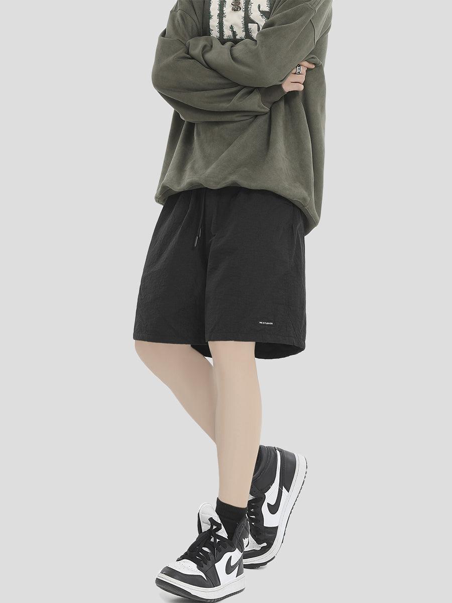 Minimal Logo Drawstring Shorts Korean Street Fashion Shorts By INS Korea Shop Online at OH Vault