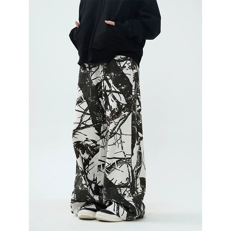 Leaf Pattern Camouflage Pants Korean Street Fashion Pants By Made Extreme Shop Online at OH Vault