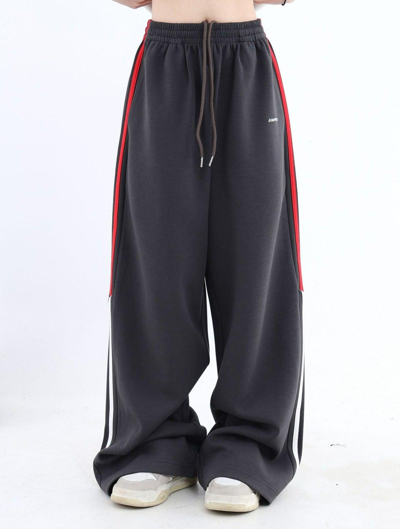 Jump Next Contrast Side Striped Sports Pants Korean Street Fashion Pants By Jump Next Shop Online at OH Vault