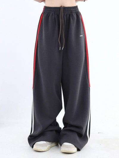 Jump Next Contrast Side Striped Sports Pants Korean Street Fashion Pants By Jump Next Shop Online at OH Vault