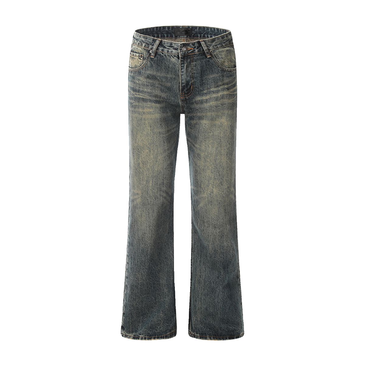 Washed and Faded Vintage Jeans Korean Street Fashion Jeans By A PUEE Shop Online at OH Vault