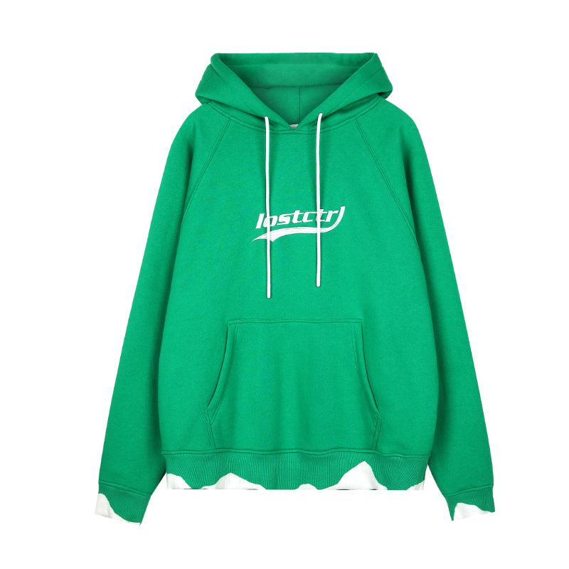 Embroidered Logo Drawstring Hoodie Korean Street Fashion Hoodie By Lost CTRL Shop Online at OH Vault