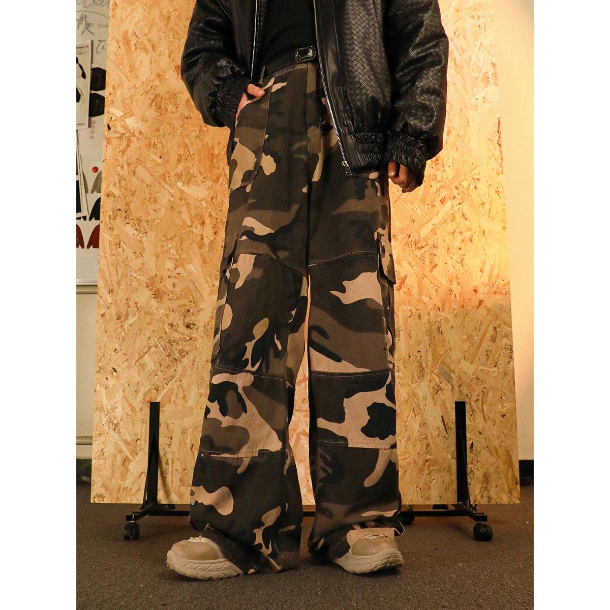 Casual Camouflage Straight Cargo Pants Korean Street Fashion Pants By Mr Nearly Shop Online at OH Vault