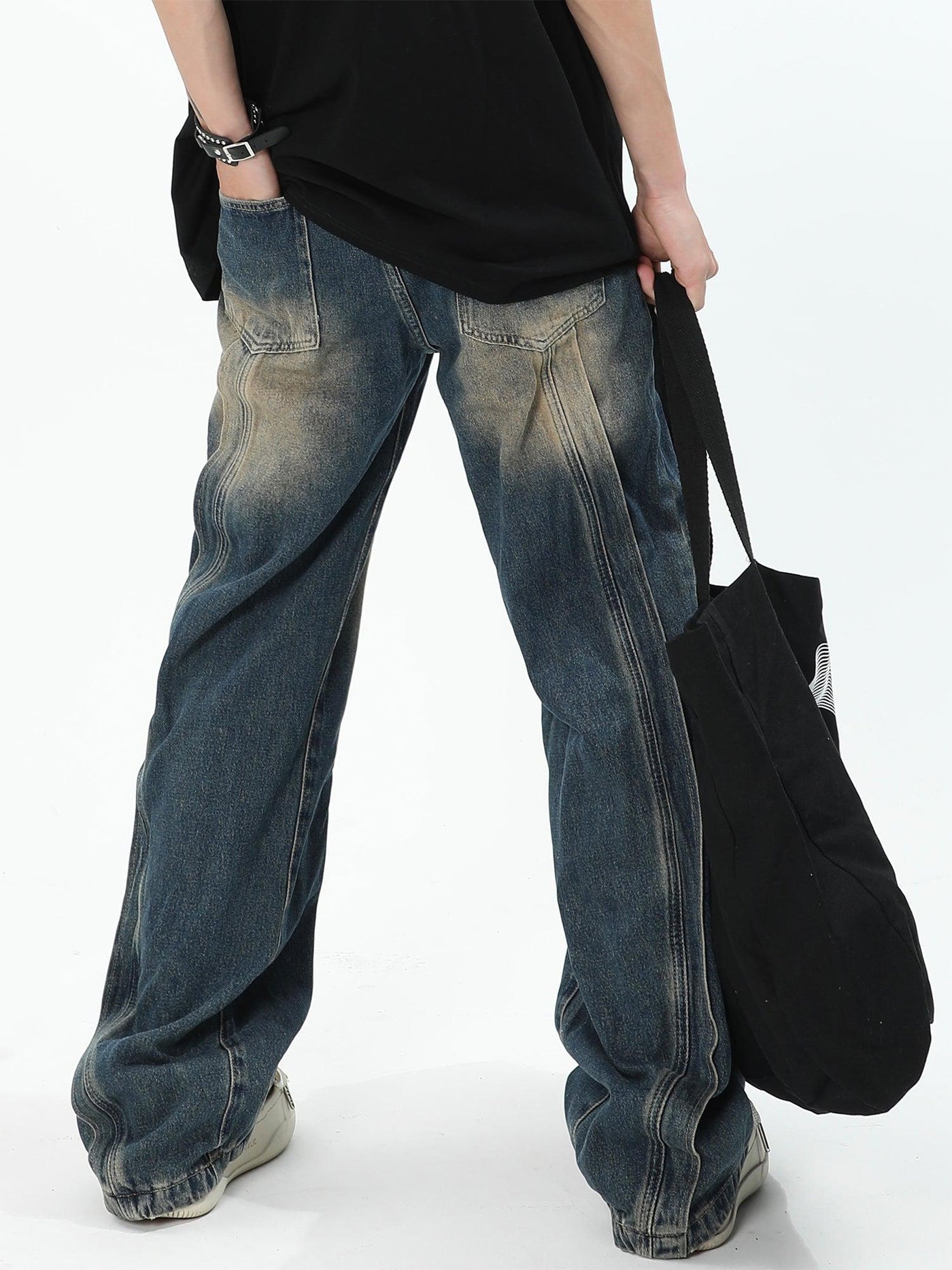 MaxDstr Stain Washed Jeans