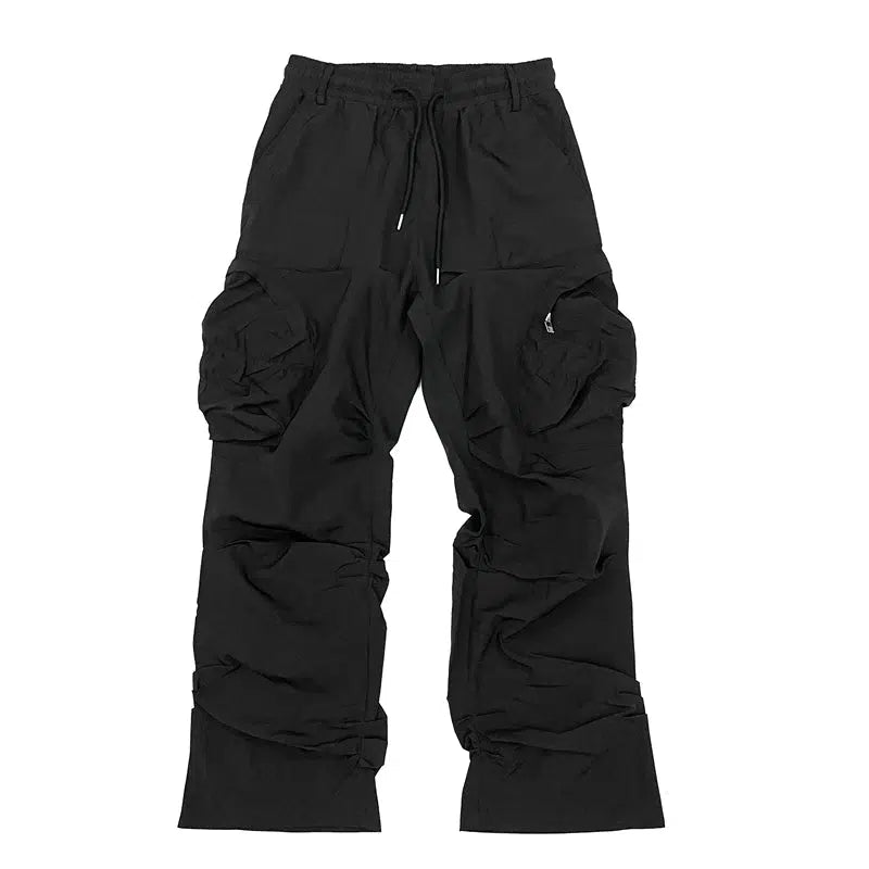 Drawstring Loose Pleated Pants Korean Street Fashion Pants By FATE Shop Online at OH Vault