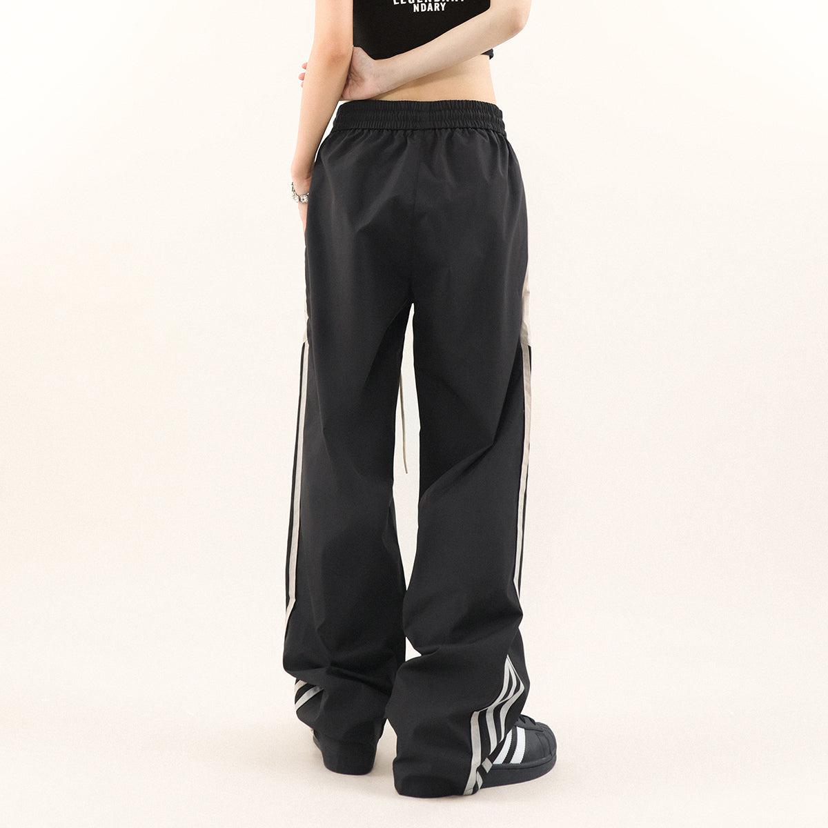 Mr Nearly Side Stripes Stitched Track Pants Korean Street Fashion Pants By Mr Nearly Shop Online at OH Vault