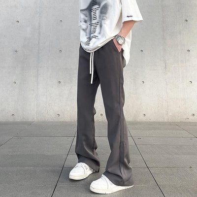 A PUEE Solid Color Drawstring Straight Pants Korean Street Fashion Pants By A PUEE Shop Online at OH Vault
