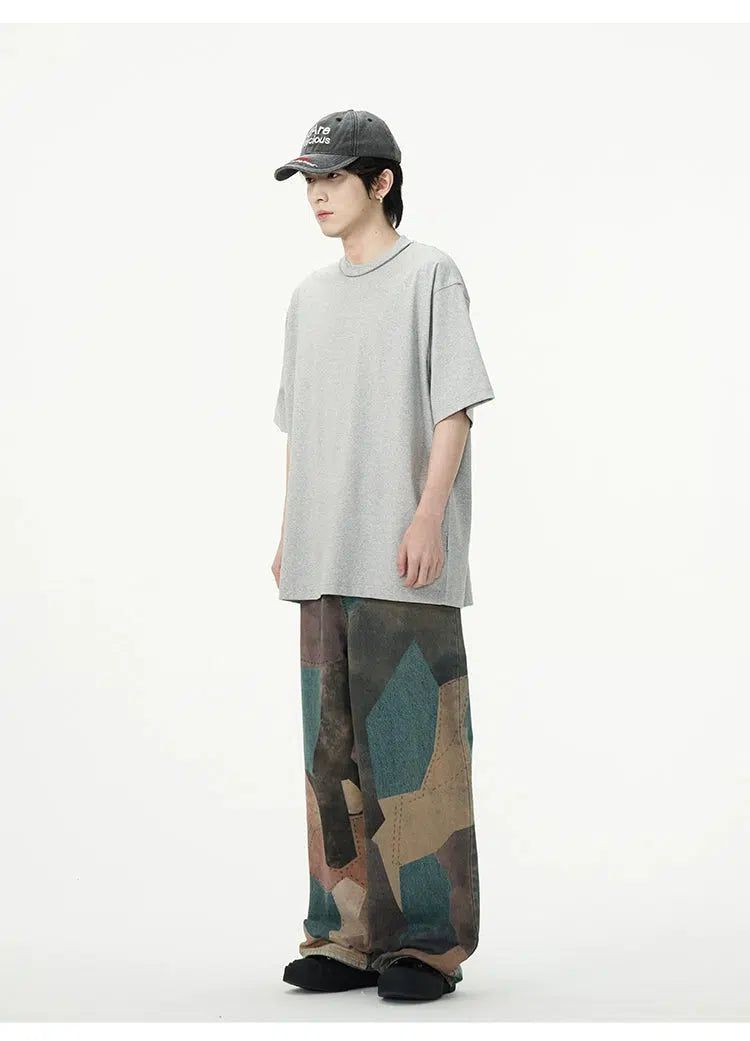 Plain Oversized Fit T-Shirt Korean Street Fashion T-Shirt By 77Flight Shop Online at OH Vault