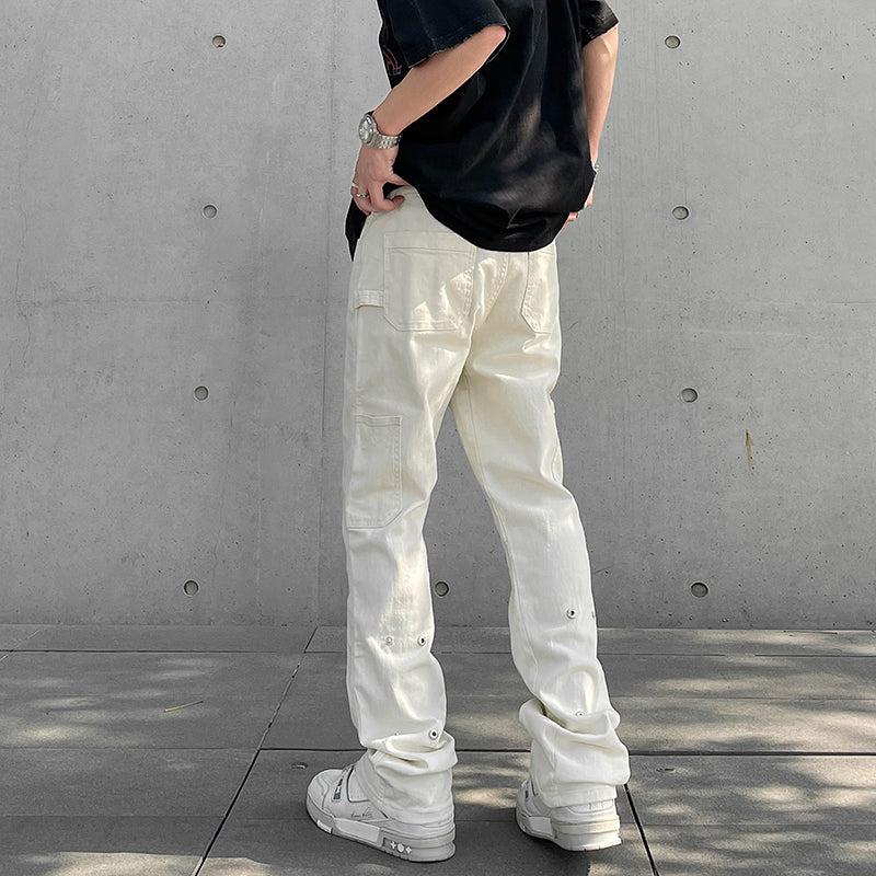 Metal Buttoned Willow Flex Pants Korean Street Fashion Pants By A PUEE Shop Online at OH Vault
