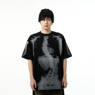 X-Ray Graphic T-Shirt Korean Street Fashion T-Shirt By 77Flight Shop Online at OH Vault