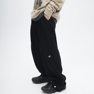 CATSSTAC Drawstring Knot Buttoned Sweatpants Korean Street Fashion Pants By CATSSTAC Shop Online at OH Vault