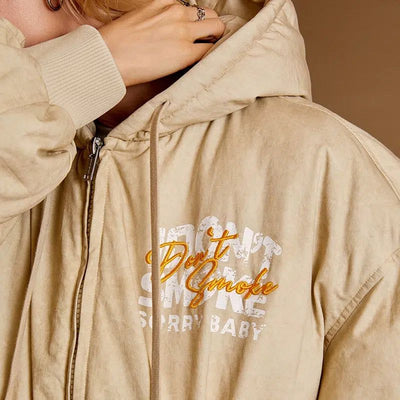 Drawstring Hooded Puffer Jacket Korean Street Fashion Jacket By Donsmoke Shop Online at OH Vault