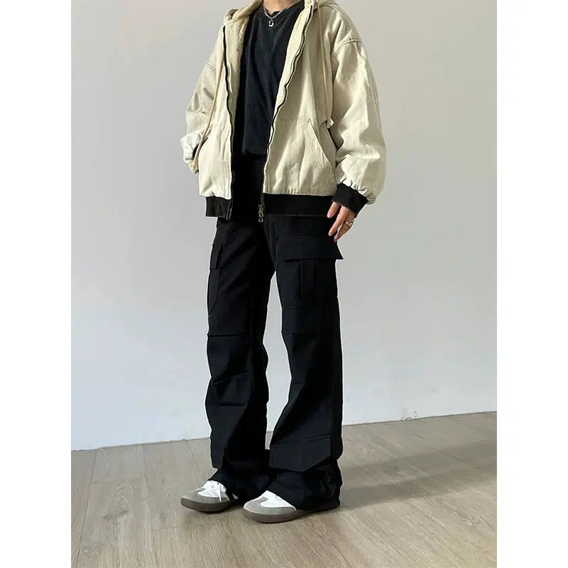 Multi Flap Pocket Cargo Pants Korean Street Fashion Pants By Made Extreme Shop Online at OH Vault