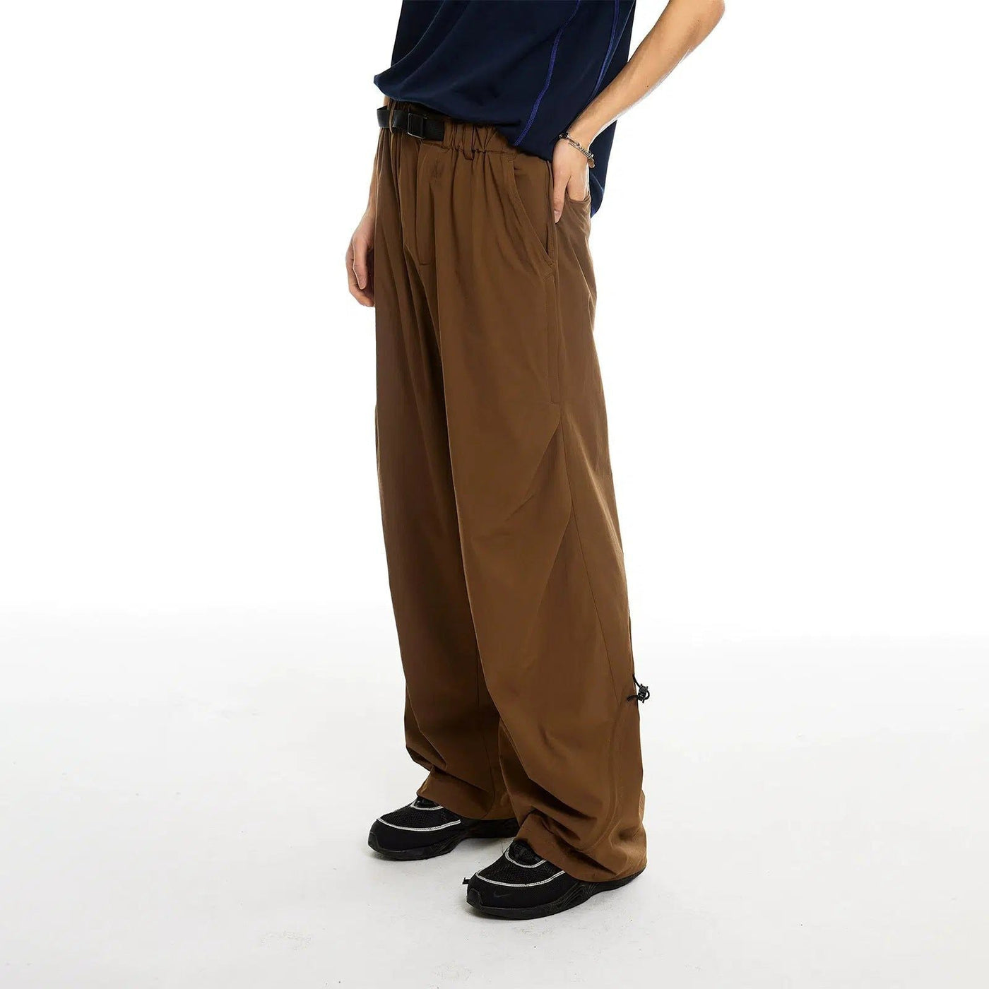 Quick Dry Drapey Track Pants Korean Street Fashion Pants By Roaring Wild Shop Online at OH Vault