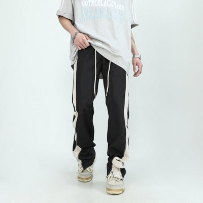 Drawstring Side Contrast Pants Korean Street Fashion Pants By Mr Nearly Shop Online at OH Vault