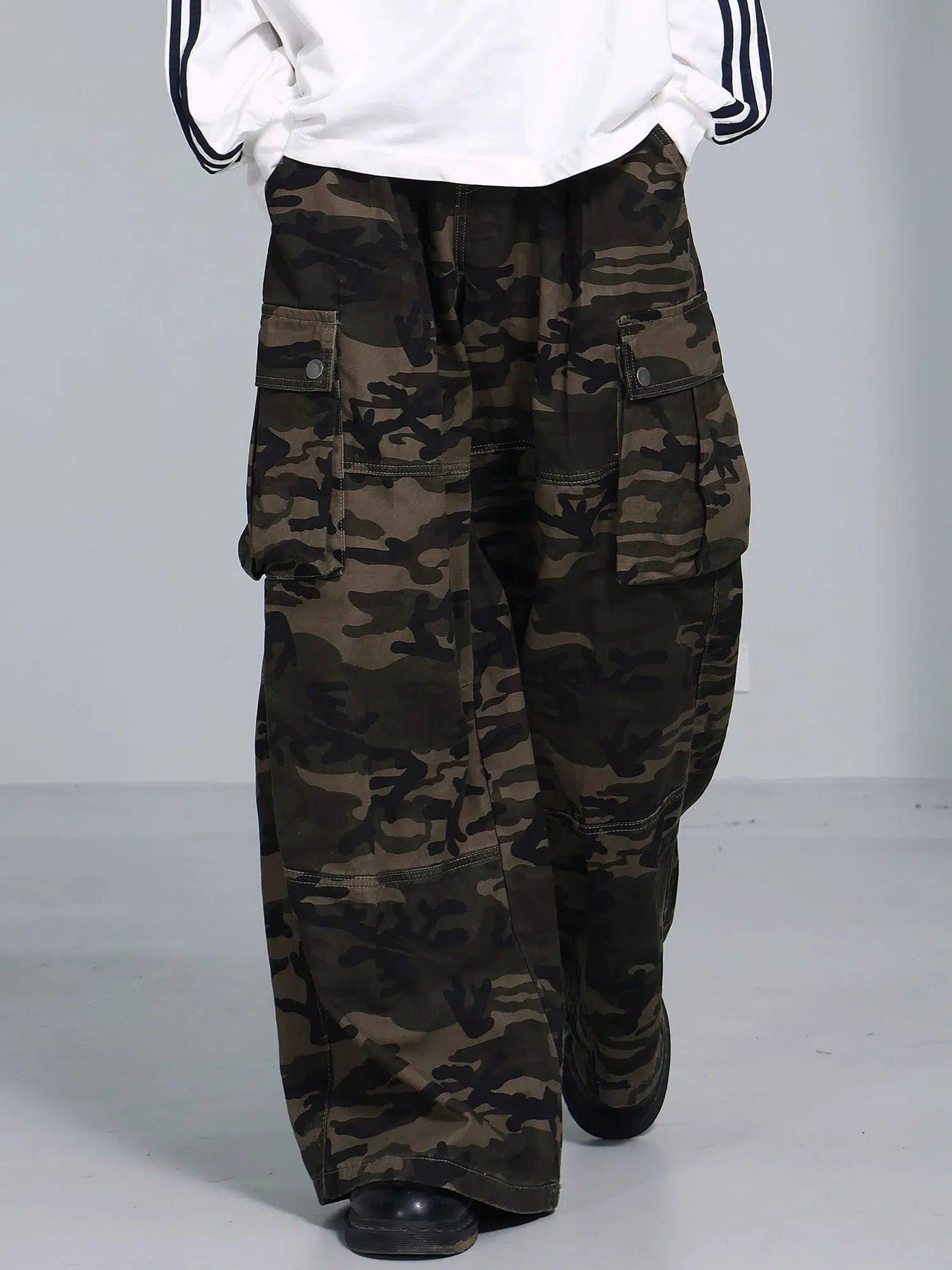 Wide Camouflage Cargo Pants Korean Street Fashion Pants By Jump Next Shop Online at OH Vault