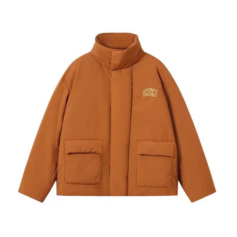 Front Flap Pocket Puffer Jacket Korean Street Fashion Jacket By Donsmoke Shop Online at OH Vault