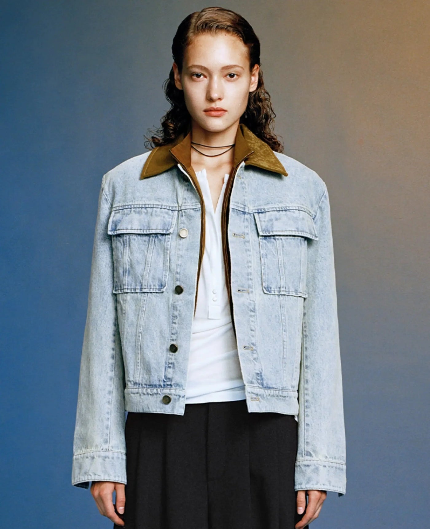Washed Buttoned Denim Jacket Korean Street Fashion Jacket By Opicloth Shop Online at OH Vault