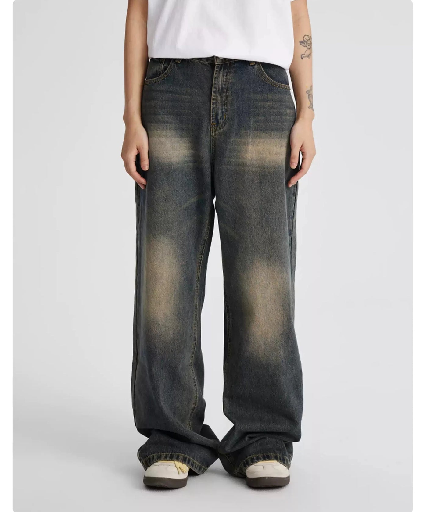 Fade Spots Comfty Jeans Korean Street Fashion Jeans By WORKSOUT Shop Online at OH Vault